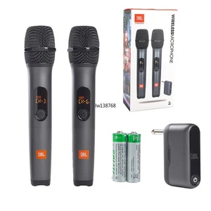 2× JBL JBLWIRELESSMICAM Wireless Dynamic Microphones W/Dual-Channel Receiver - Picture 1 of 11