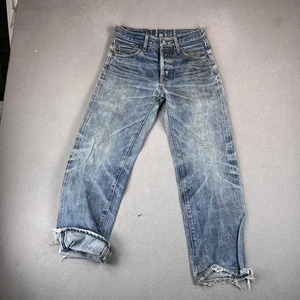 Vintage Levis 501XX Jeans Herren 28x29 LVC Selvedge Distressed 80er Etikett 33x34 - Bild 1 von 13