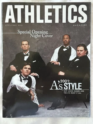OAKLAND ATHLETICS MAGAZINE PROGRAM SPECIAL OPENING NIGHT COVER APR2001 VS ANGELS - Image 1 of 4