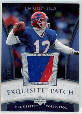 2006 UD Exquisite Collection JIM KELLY /50 3 Color Patch #EP-JK BILLS HOF N872  - Image 1 of 3