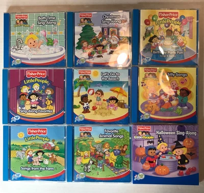 Fisher-Price Little People LOT 9-Disc Music CD Collection Christmas Halloween - Image 1 of 4