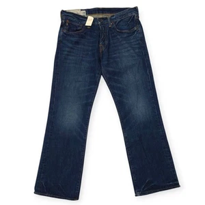 Neu mit Etikett Abercrombie & Fitch Herrenjeans 30 x 30 blau Kilburn Bootcut Schnurrbart Knopfleiste - Bild 1 von 17