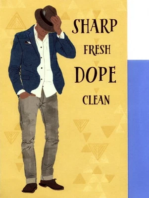Tarjeta de felicitación afroamericana Happy Birthday Sharp Fresh Dope Clean Black Man Foto 1 de 3