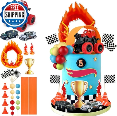 30 PIEZAS Camión Decoraciones Pasteles Camión Pasteles Toppers Rojo Azul Amarillo Verde Bolas... Foto 1 de 4