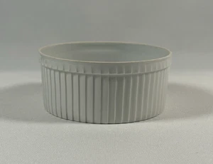 Pillivuyt France White Pleated Classic Porcelain Souffle Baking Dish 5.5" X 2.5" - Picture 1 of 10