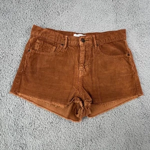 Pantalones Cortos Kendall + Kylie Para Mujer 27 Pana Tiro Alto Corte Deshilachado Dobladillo Informal - Imagen 1 de 16
