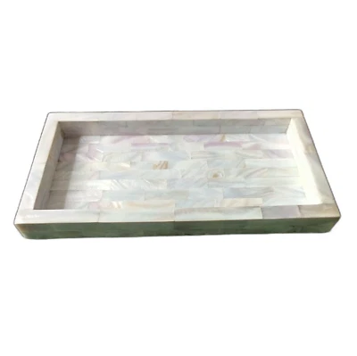 Mother of Pearl Inlay Serving Tray | Antique Coffee Table Tray for Home Decor - Image 1 of 4