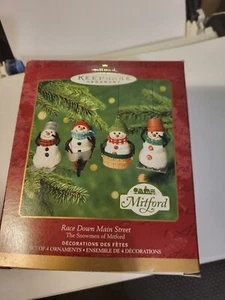 Hallmark Keepsake Christmas Mitford ornaments 4 in box. 2000 - Picture 1 of 10
