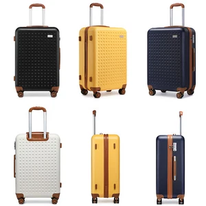 KONO Medium 24Inch ABS Hard Shell Check-In Suitcase Travel 4 Wheels Hand Luggage - Picture 1 of 34