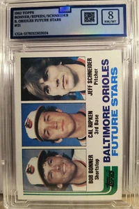 1982 Topps #21 Cal Ripken Jr CGA 8 RC - Imagen 1 de 6