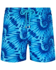 Vilebrequin Men's Mahina Nautical Tie-Dye Swim Trunks Azure $310 NWT - Picture 1 of 2
