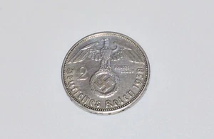 Third Reich Era ✹ 2 Reichsmark 0.625 Silver Coin ✹ Paul von Hindenburg ✹ 1938 - Picture 1 of 3