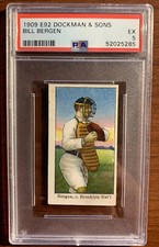 1909 E92 Dockman & Sons Bill Bergen PSA 5 EX