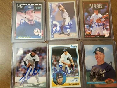 New York Yankees Autografiado - Lote de 6 Tarjetas Kevin Maas Años 80-90  Foto 1 de 4