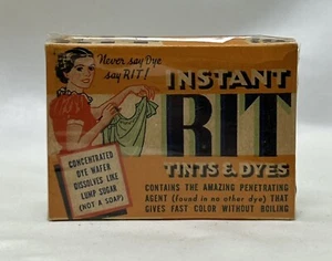 Instant Rit Dye Jet Black Unused Vintage - Picture 1 of 6