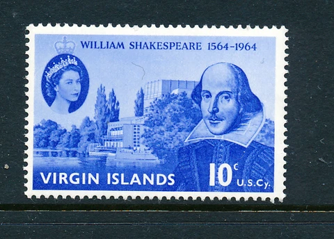 VIRGIN ISLANDS 1964 400th SHAKESPEARE BIRTH ANNIVERSARY SG177  MNH Cover