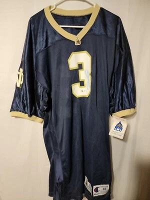 VINTAGE CHAMPION NOTRE DAME BOOKSTORE FOOTBALL JERSEY - SIZE 48 - Image 1 of 4