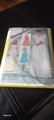 Vintage Wedding dress Gunne Sax size 12 Simplicity 5217 Sewing Pattern Cut  Prai - Image 1 of 2