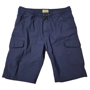 Weatherproof Vintage Boys Navy Cargo Shorts Sz L 14-16 Stretch Adjustable Waist - Picture 1 of 8