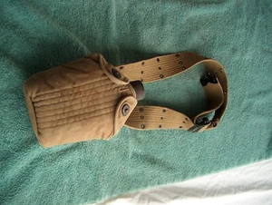 VTG MILITARY CANTEEN DATED 1944  P G  & F AND BELT - PERSONALIZED BY POWELL NAME - Picture 1 of 12