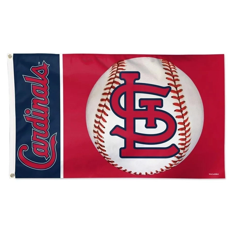 St. Louis Cardinals 3' x 5' Deluxe Baseball Logo Flag - Image 1 of 1