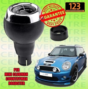 POMELLO A SIRINGA LEVA CAMBIO 6 MARCE PER MINI COOPER CLUBMAN COUNTRYMAN CROMATO - Foto 1 di 5