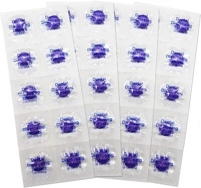 Disclosing Tablets Show Dental Plaque for Kids Teeth TwoTone Plaqsearch 10-80 UK