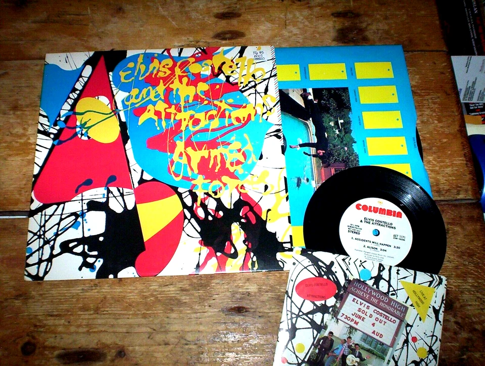 ELVIS COSTELLO ( ARMED FORCES ) ORIG 1978 VINYL LP w/ ORIG inner & PS 45 vg++ - Image 1 of 1