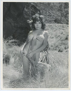 Mexican Actress Elsa Benn in Knit Bikini Top Vintage Risqué Pin-Up Photograph   