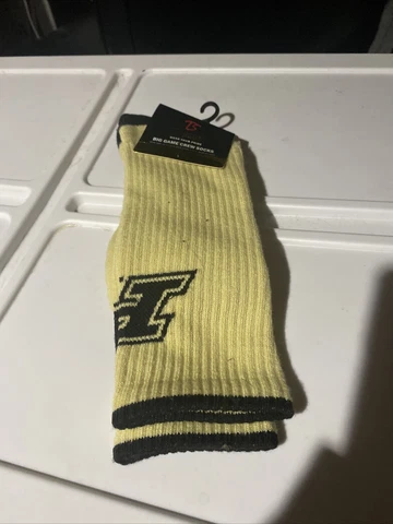 TOPSOX BIG GAME CREW SOCKS UNIVERSITY OF PURDUE BOILERMAKERS YELLOW/BEIGE Cover