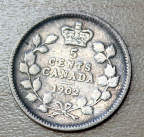1902 Canada 5 Cents Silver Cover