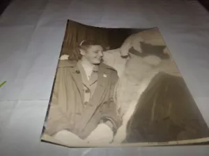 Vintage Christmas Photo Girl Sitting on Santa Lap H.C Capwell's California 1946 - Picture 1 of 7