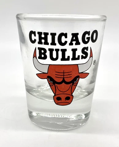 Vintage Chicago Bulls Shot Glass Michael Jordan Basketball Cover
