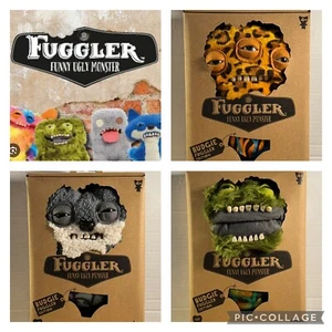 Fuggler Ugly Monster Wellensittich Edition 3er Set McGoo Eichhörnchen Leopard Alien Neu mit Etikett - Bild 1 von 4