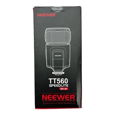 Neewer TT560 Speedlite Flash – GN38 Electronic Flash for DSLR Cameras - Image 1 of 2
