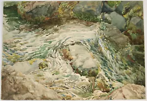 Edith Lovell Andrews (1886–1980) Watercolour on board. River landscape. Cornwall - Picture 1 of 4