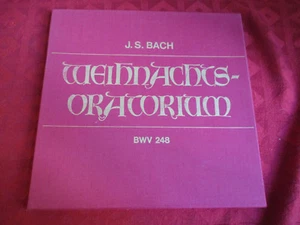 3LP Bach WEIHNACHTSORATORIUM BWV 248 Karl Richter GRAMMOCLUB EX LIBRIS - Picture 1 of 9
