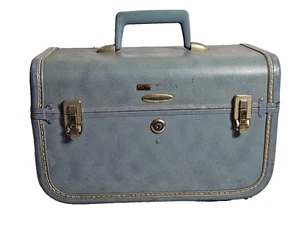 Vintage Taperlite Carry On Cosmetic Mirrored Train Luggage Case No Key, OLD! - Picture 1 of 13