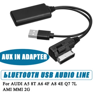 Wireless bluetooth Music Interface AUX Audio Cable Adapter Fits Audi A4 A5 A6 A8 - Picture 1 of 9