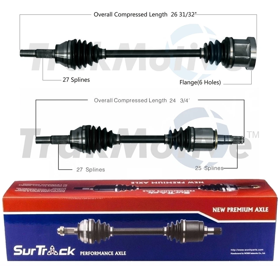 Juego de 2 ejes delanteros SurTrack CV para Infiniti FX35 3,5 V6 AWD 03-08 Foto 1 de 1