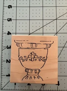 Art Impressions Rubber Stamp L2997 Antique Flower Pot Tuscan Planter - Picture 1 of 3