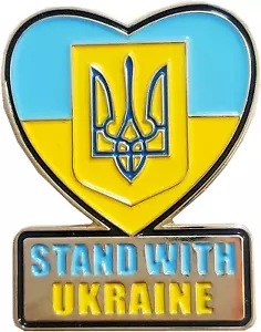 Ukraine Pin Abzeichenständer mit Ukraine Abzeichen Pin Unterstützung Frieden kein Krieg - Bild 1 von 3
