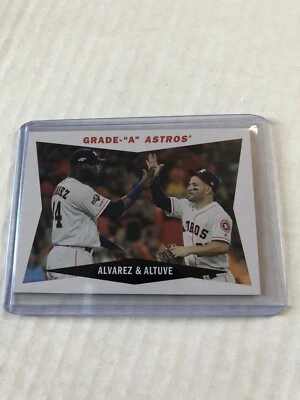 2020 Topps Archives Yordan Alvarez/Jose Altuve 1960 Combo Cards Astros - Image 1 of 2