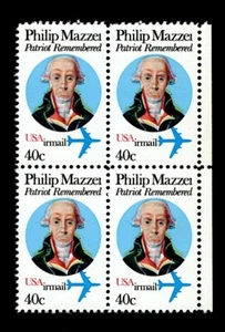 U.S. EFO Sc# C98 MAZZEI w/COLOR SHIFT / BLOCK of 4 MNH,OG - Picture 1 of 6