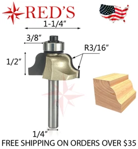 Broca router vástago Tideway Carbide Pro LC08011204 1-1/4"" DIA Roman Ogee 1/4 - Imagen 1 de 1