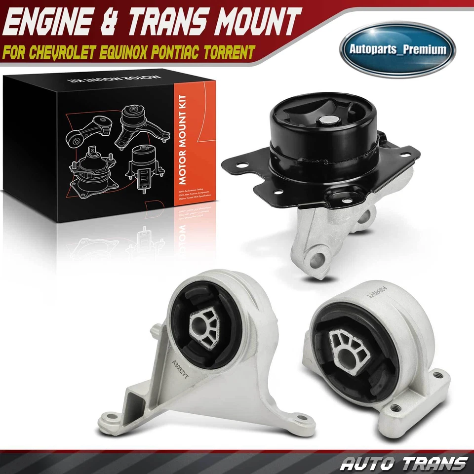 3x Soporte de transmisión de transmisión automática para Chevrolet Equinox Pontiac Torrent 2007-2009 Foto 1 de 4