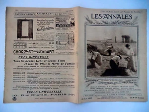 Les Annales n°2042- 1922 - Actualités - Romans - Théâtre - Illustrées - Imagen 1 de 1