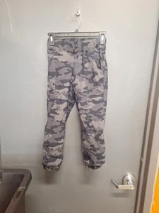 Kids Weatherproof Gray Camouflage Strech Pants sz Small 7/8 - Picture 1 of 3