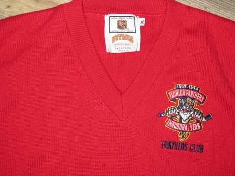RARE NEW FLORIDA PANTHERS INAUGRAL SEASON SLEEVELESS SWEATER NHL HOCKEY NWT Cover