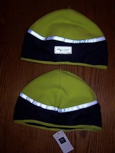 NWT Gap Kids Lime Green OR Blaze Orange Mountaineer Reflective HAT Boy S/M - Picture 1 of 5